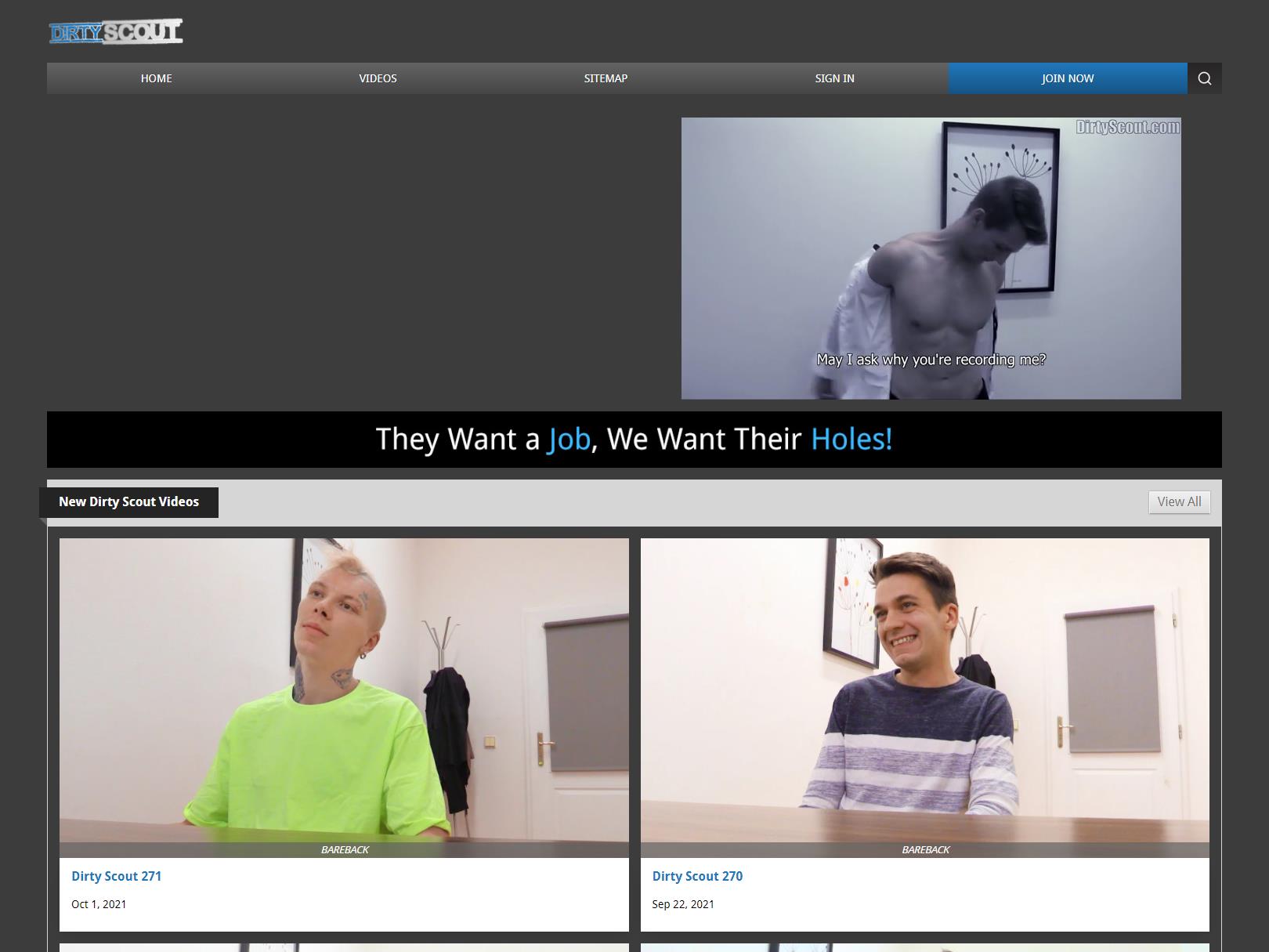 DirtyScout – تماشای آماتور همجنس بازان در مصاحبه ها | گای پورن منو