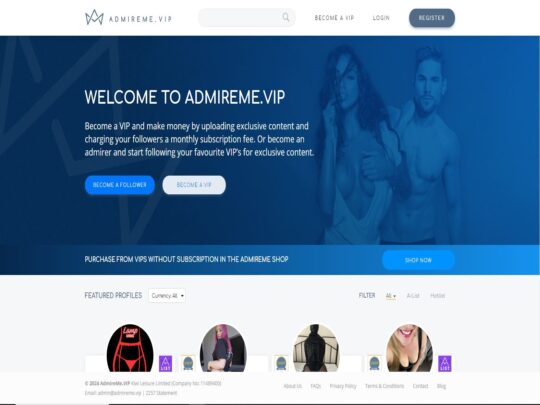 AdmireM.VIP review, a site that is one of many popular Premium Onlyfans Sites