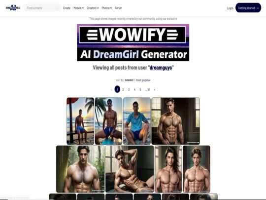 AI DreamGuys review, a site that is one of many popular Gay AI Porn Sites